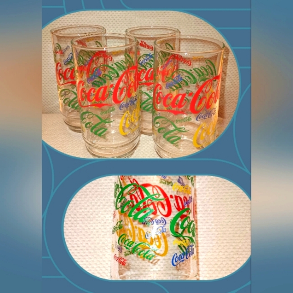 🥤 Coca ~ Cola 🥤SET of 4🥤 Beverage Glasses